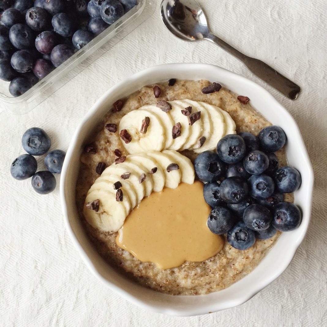 Peanut Butter Popped Amaranth Porridge - Cooking Goals