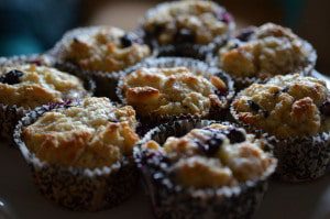 Blueberry Biscuit Muffins | A Biscuit & Muffin Combined into one easy, one bowl recipe!